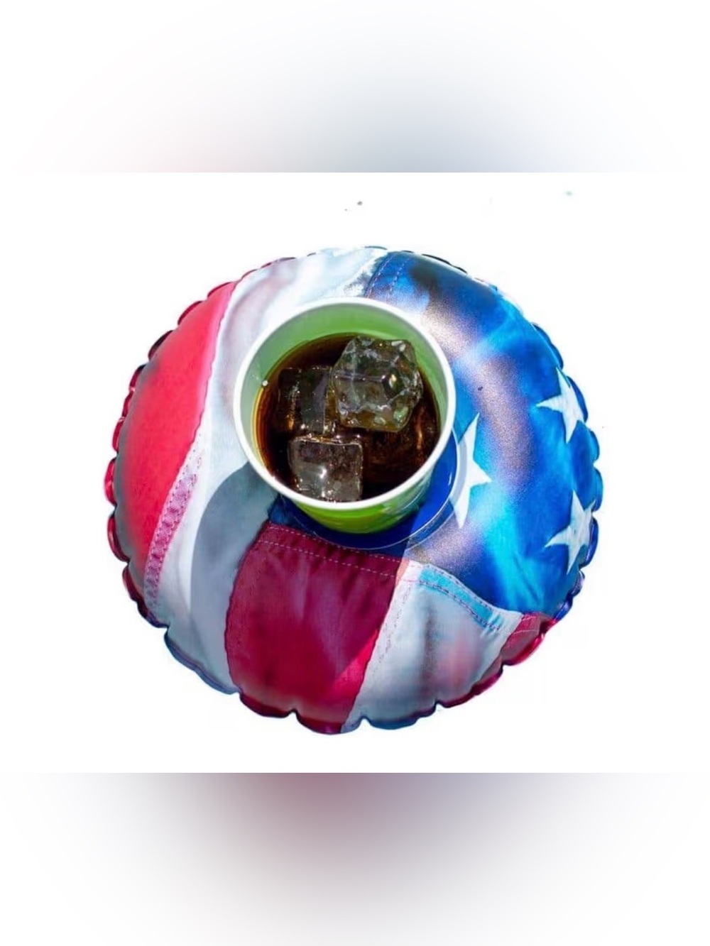 2 Pack NIB Poolcandy Stars & Stripes Glitter Drink Floats